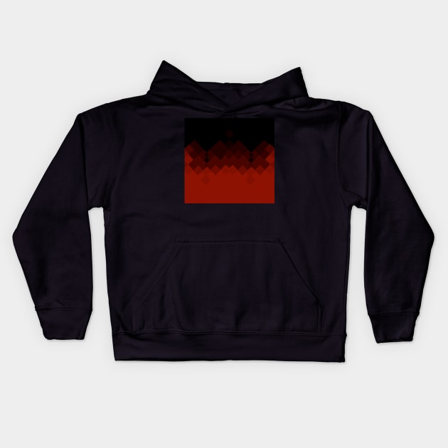 Red Ombre Dragon Scales Pattern Kids Hoodie by Sunny Saturated